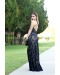 Another Late Night Backless Black Lace Maxi Dress